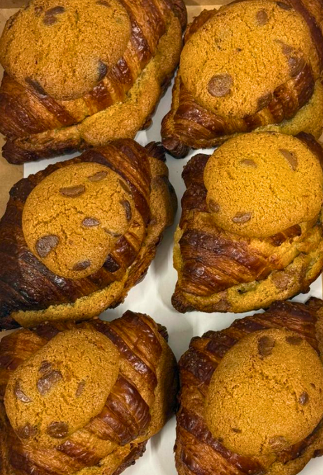 Tynemouth Coffee Bakery Crookie, a hand made croissant filled with cookie 